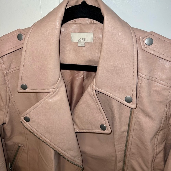 LOFT Pink Faux Lather Moto Jacket - Picture 9 of 10